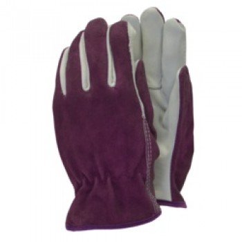 Premium - Leather Gloves - Ladies Size - M Purple
